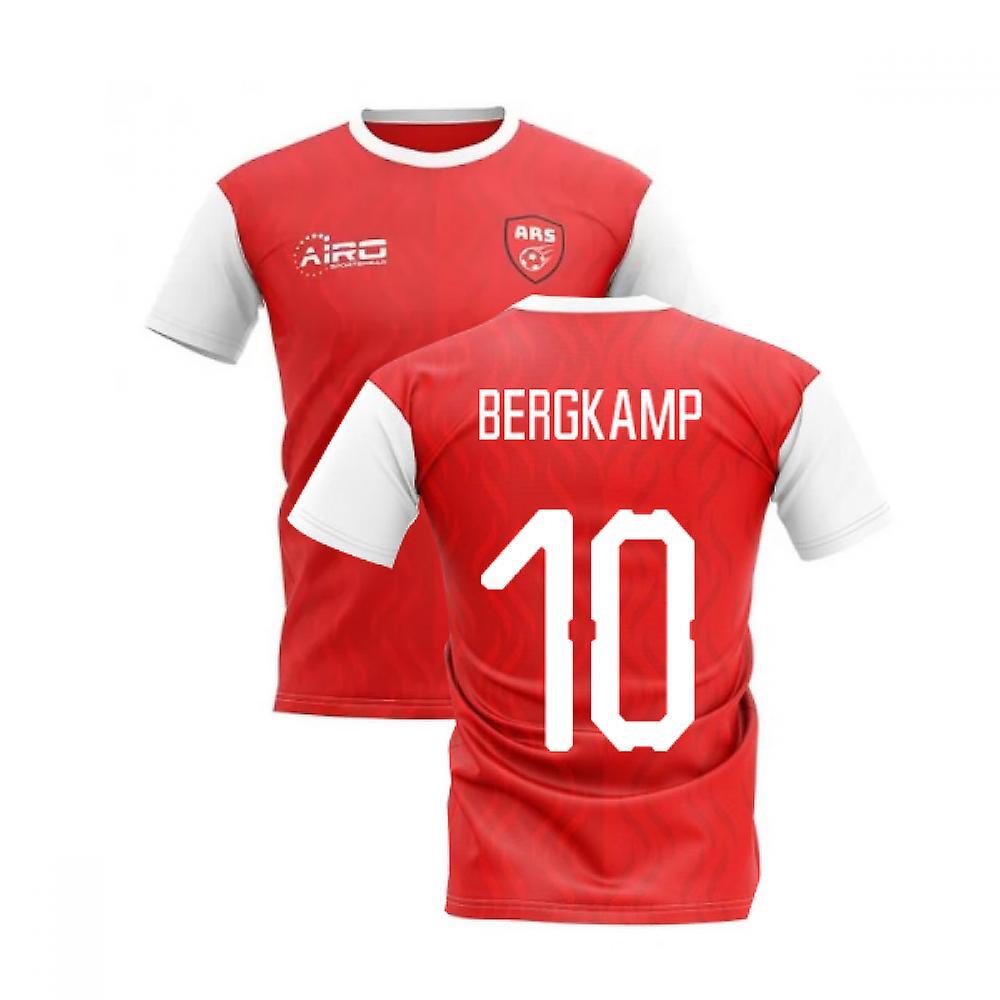 Airo Sportswear 2023-2024 North London Home Concept Football Shirt (BERGKAMP 10) Red Small 34-36 inch Chest (88/96cm)