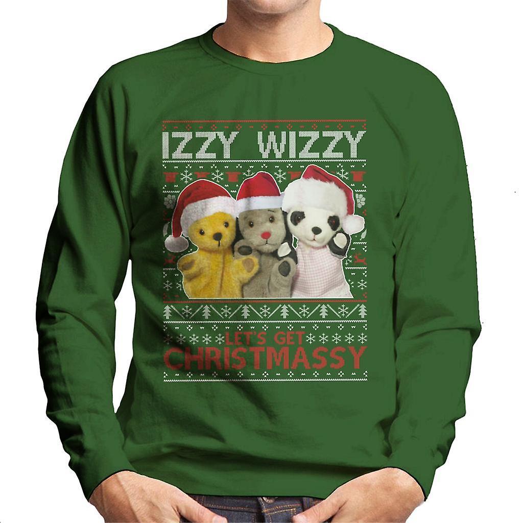 Sooty Christmas Izzy Wizzy Men's Sweatshirt Bottle Green XX-Large