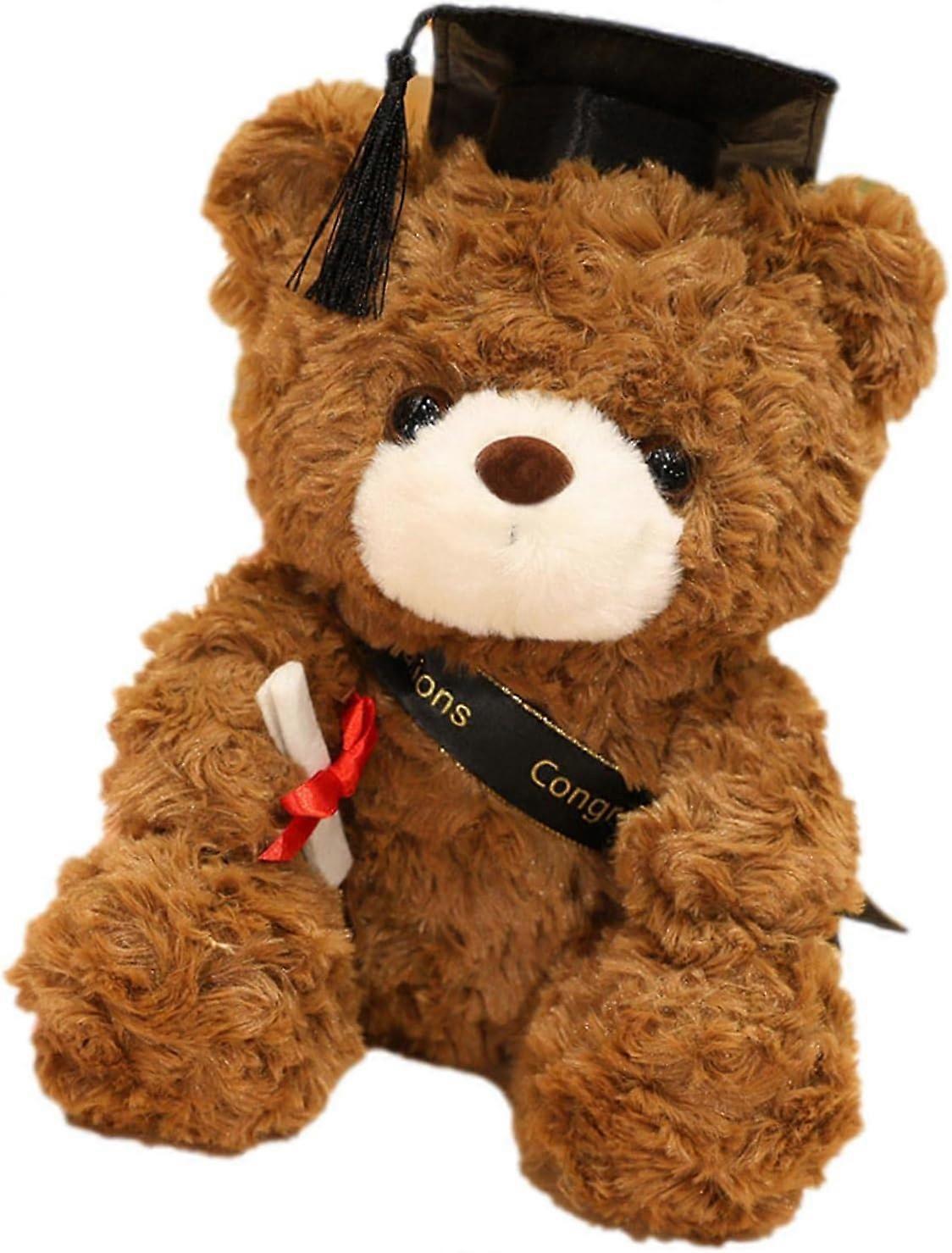 Essddxj 2023 graduation bear (black hat), graduation bear doll, stuffed plush