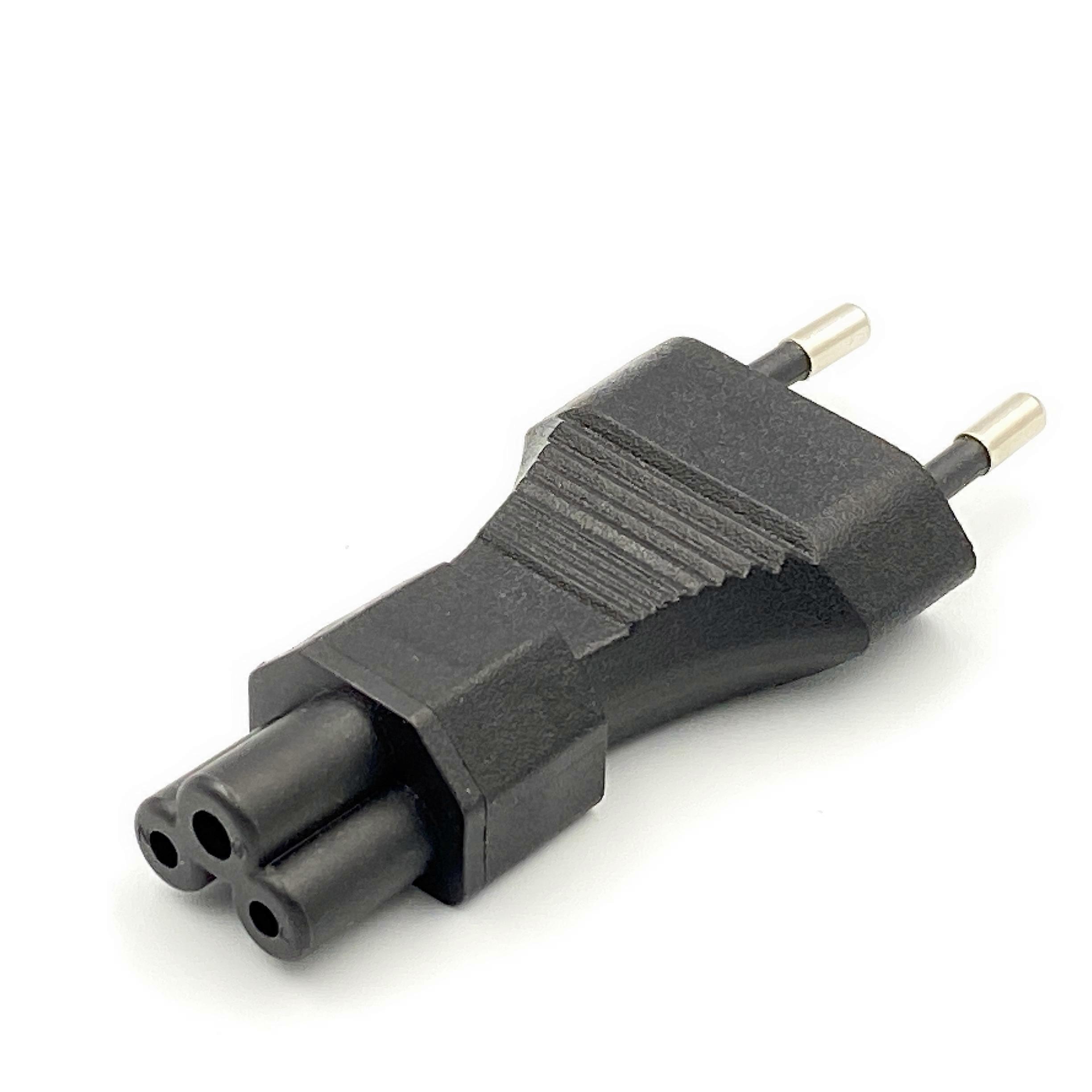 Zkdsv Eu To Iec320 C5 Power Conversion Plugs Right Angle Power Adapter European 2 Pin Male To Iec 320 C5 TYPE 2