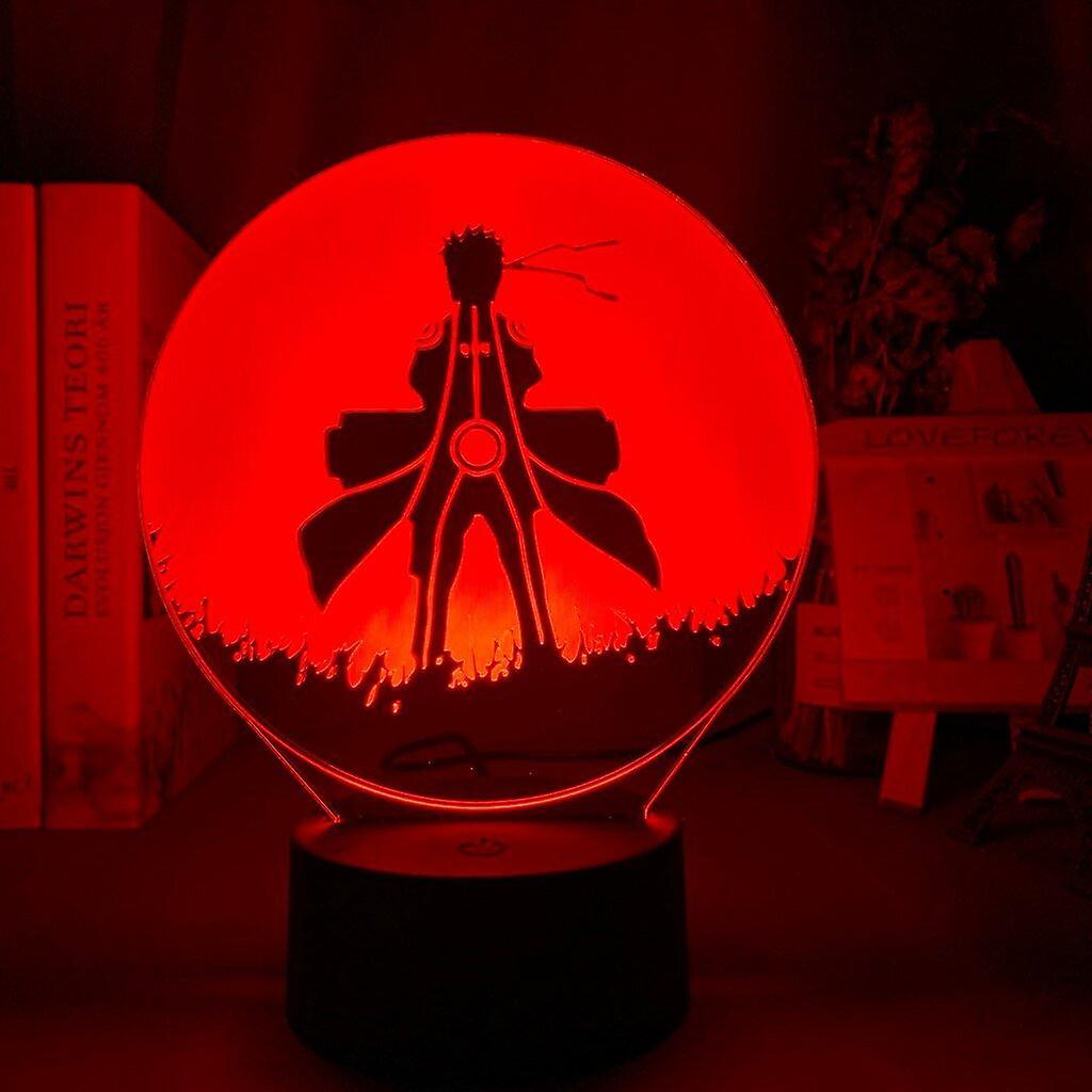 Slowmoose Anime Naruto Uzumaki Pattern-3d Led Night Light Bedroom 7 colors no remote