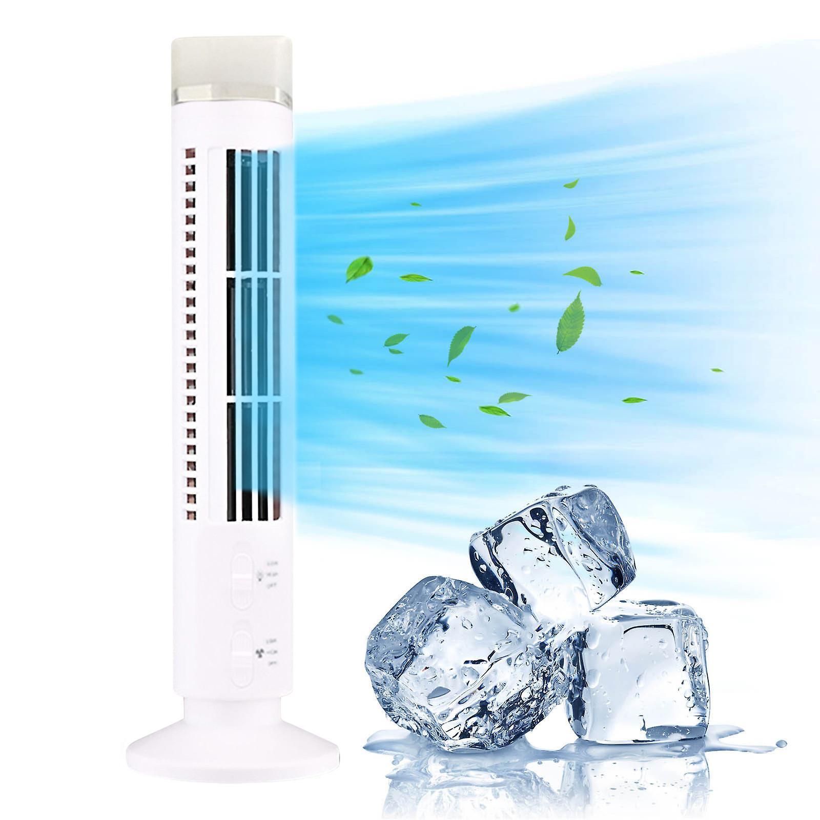 Baodan Tower Fan Led Bladeless Fan Tower Electric Fan Mini Vertical Conditioner WH