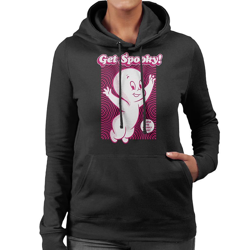 Casper The Friendly Ghost Get Spooky Women's Hooded Sweatshirt Black Large