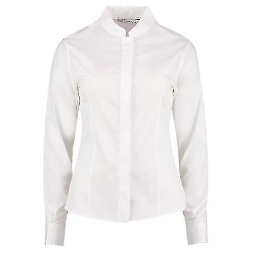 Mandarin Collar Fitted Long Sleeve Shirt