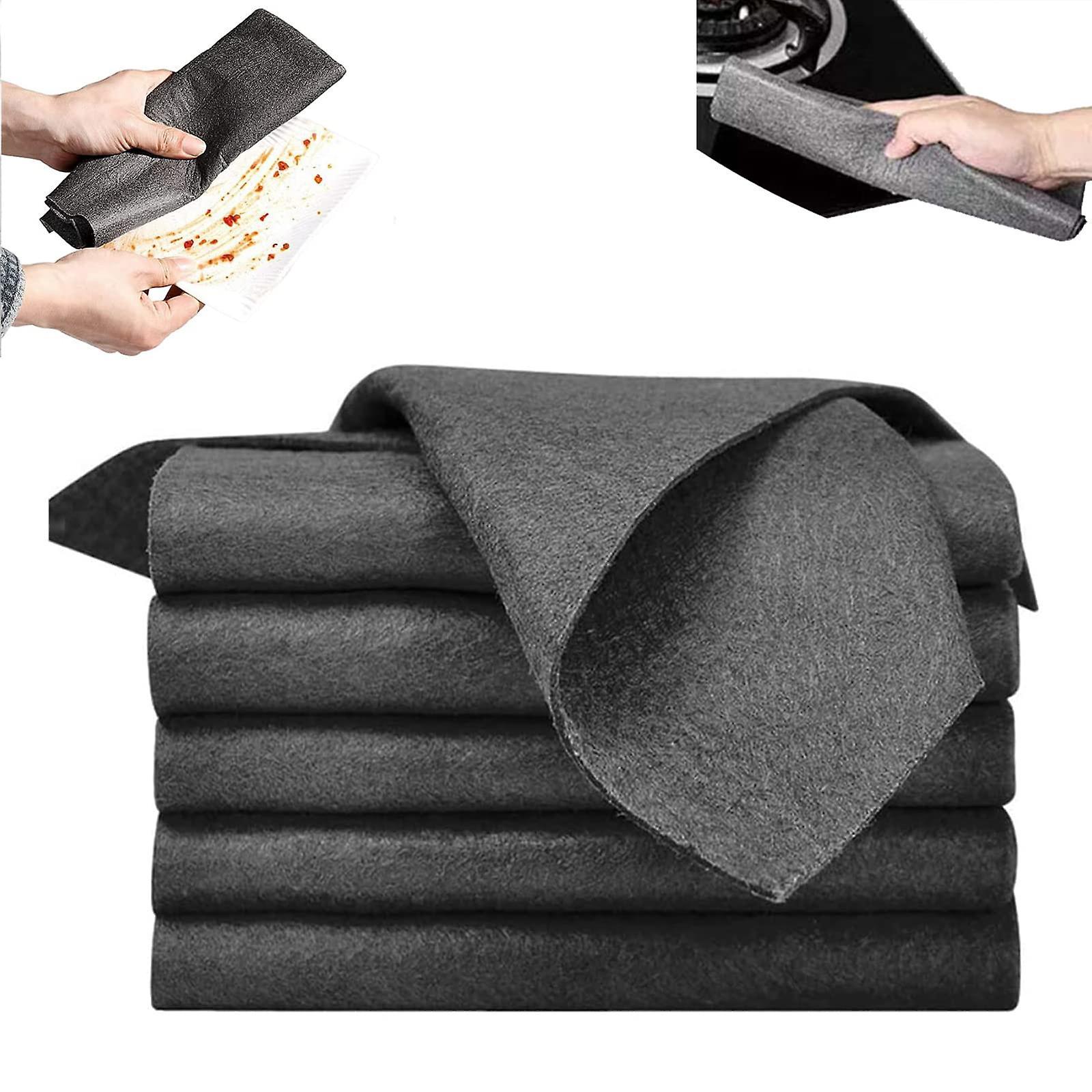 Langray 10pcs Thickened Magic Cleaning Cloth, Microfiber No Trace Absorben Instant Polishing Reusable Cleaning Rag