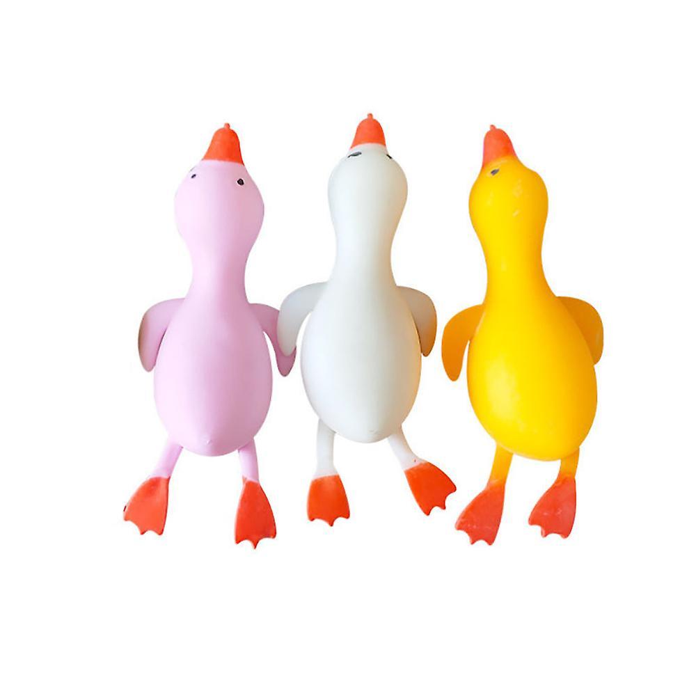 Lanou 3PCS Cute Cartoon Duck Stress Relief Squeeze Toys Reliever Squish Toy Animal Anti Stress For Children Adults Gifts Fidget Toys