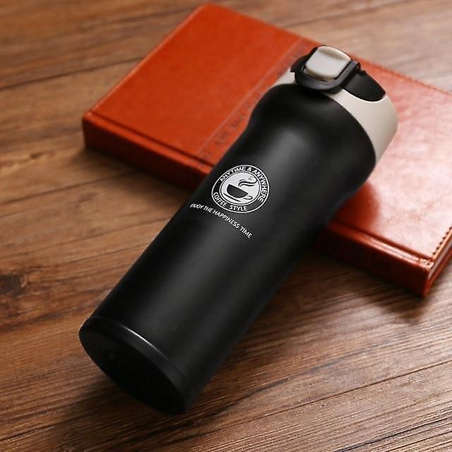 Slowmoose Stainless Steel Thermos Insulated Tumbler Vacuum Flask , Coffee Mug black-white 500ml