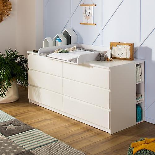 Puckdaddy storage rack Moritz 19x30x75cm in white matching IKEA Malm chest of drawers nursery