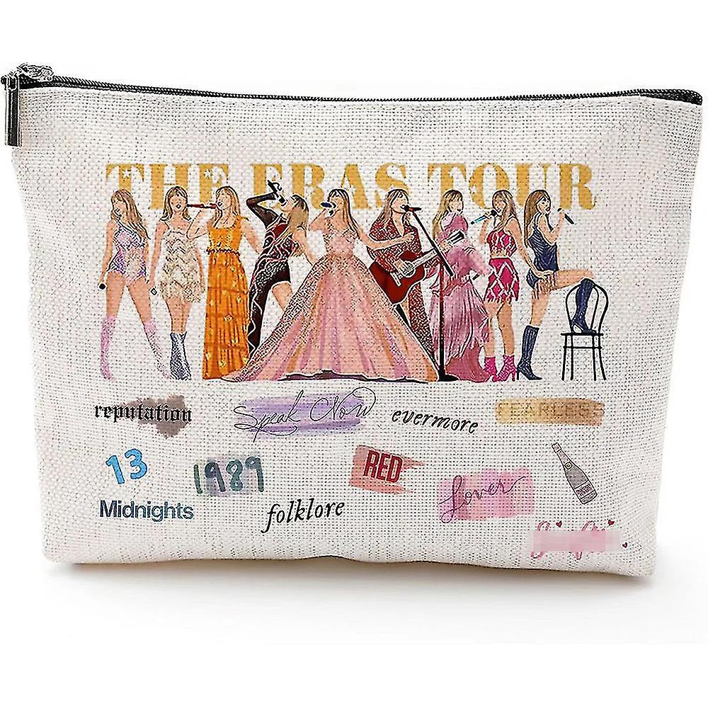 Shinestar Taylor Swift The Eras Tour Make-up Bag, Portable Travel Makeup Bag, Skincare Toiletry Cosmetic Bag With Zipper, Ts Swiftie Fans Gift Merc...