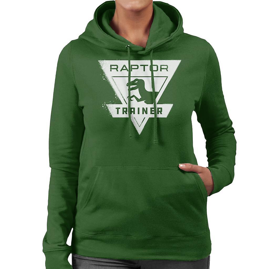 Jurassic Park Raptor Trainer Women's Hooded Sweatshirt Bottle Green XX-Large