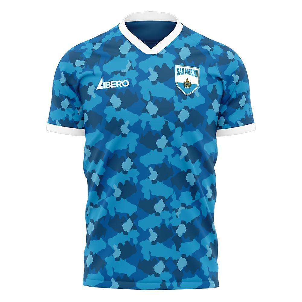 Libero Sportswear San Marino 2024-2025 Home Concept Football Shirt (Libero) Sky Blue LB 30-32 inch Chest (75/81cm)