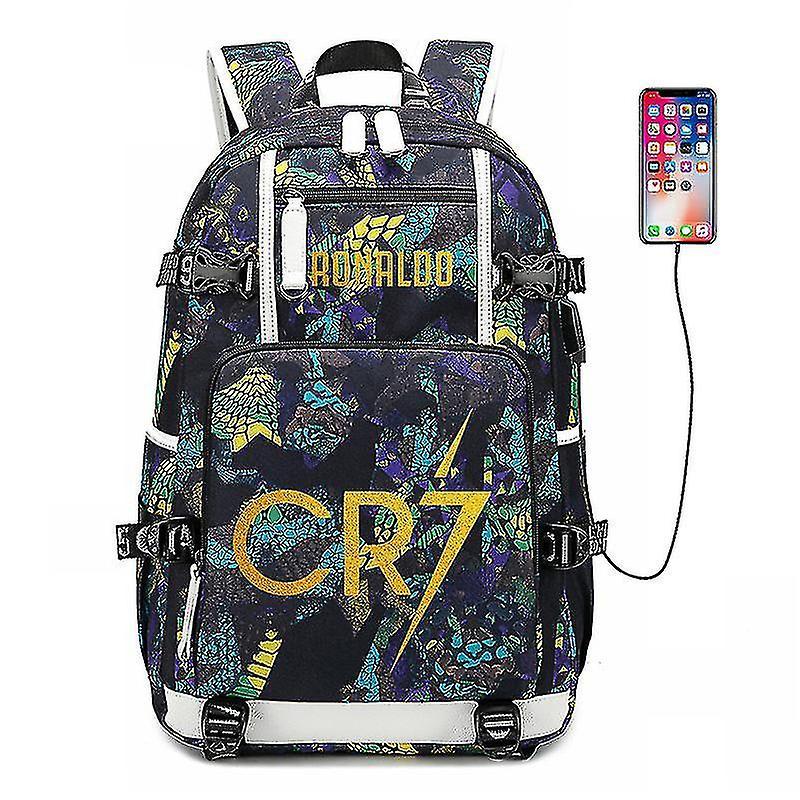 Conly Cristiano Ronaldo Backpack Cr7 Football Multifunctional Popular Backpack Green