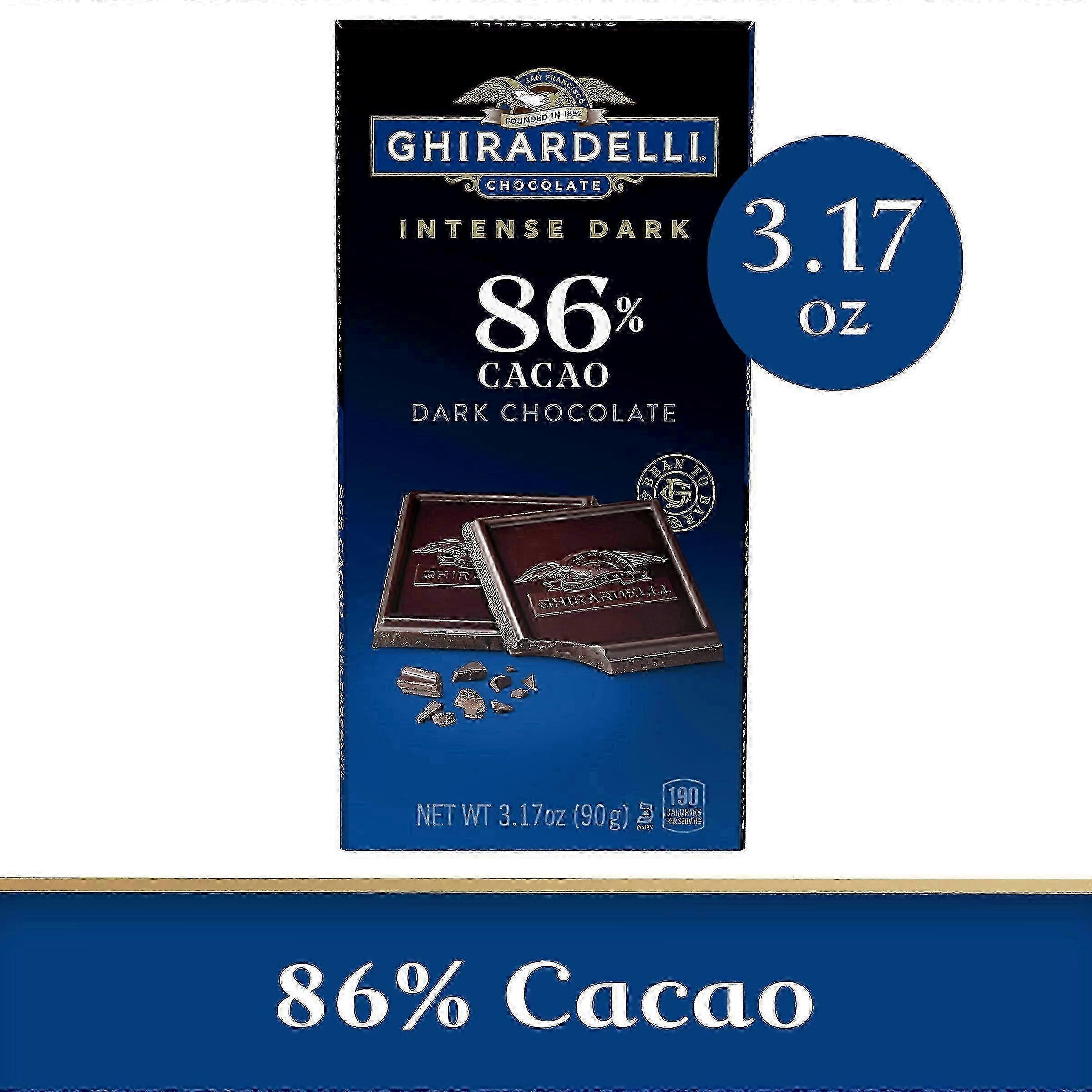 Ghirardelli Intense Dark Chocolate Bar, 86% Cacao, 3.17 Oz