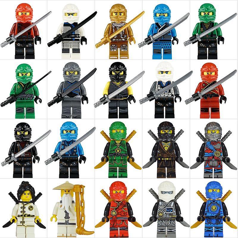 hiwhale 20Pcs Building Blocks Toys Small Particle Diy Ninjago Doll For Children Birthday