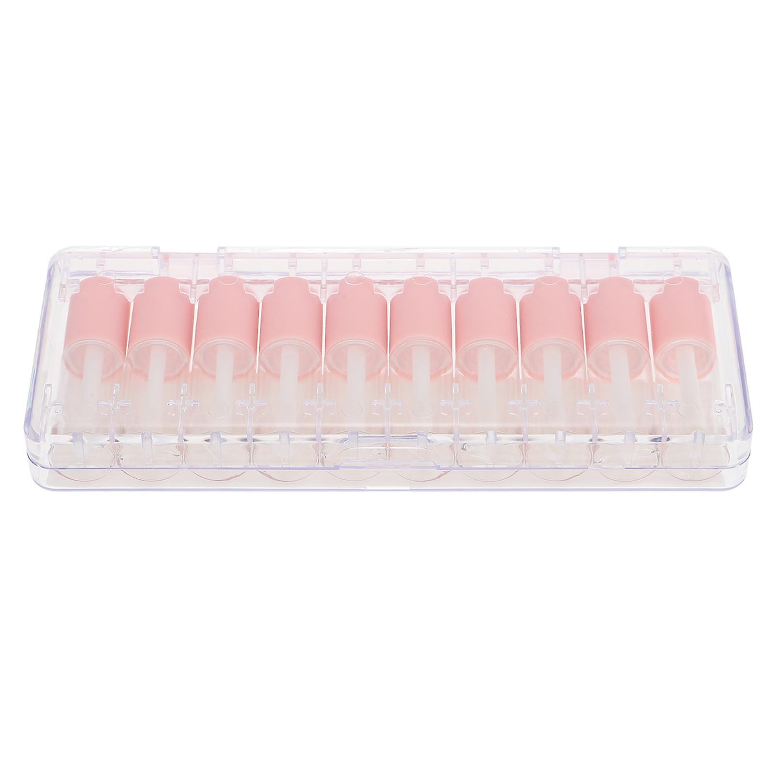 Tinksky 10 Pcs Clear Lip Balm Lip Balm Bottle Clear Lip Gloss Tube Wand Lip Balm Containers Mini Lip Gloss Tubes Diy Lip Gloss Tube Pink 5x1.1cm