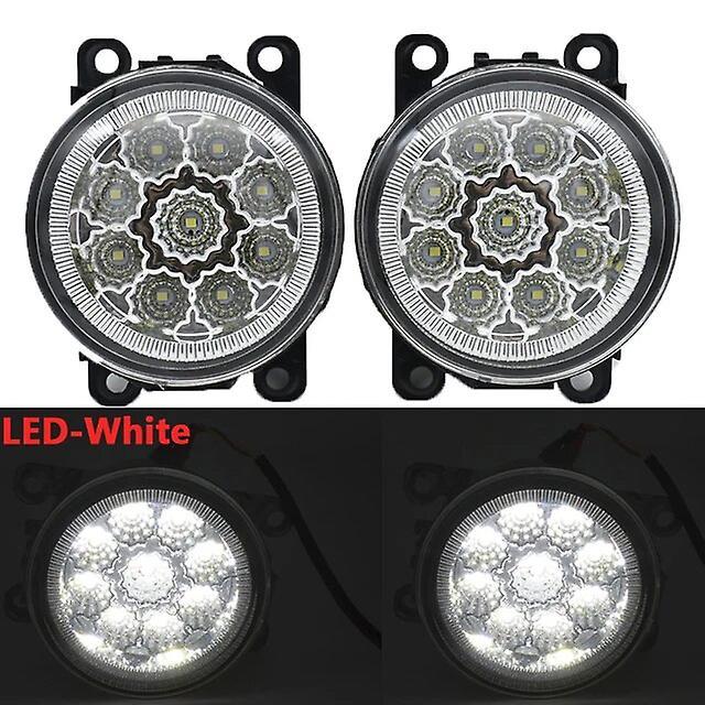 Jelivey Car Styling For Nissan Navara Np300 D40 2004-2013 2014 2015 9-pieces Led Fog Lights Lamp H11 Halogen Fog Lights Drl Accessories LED-W