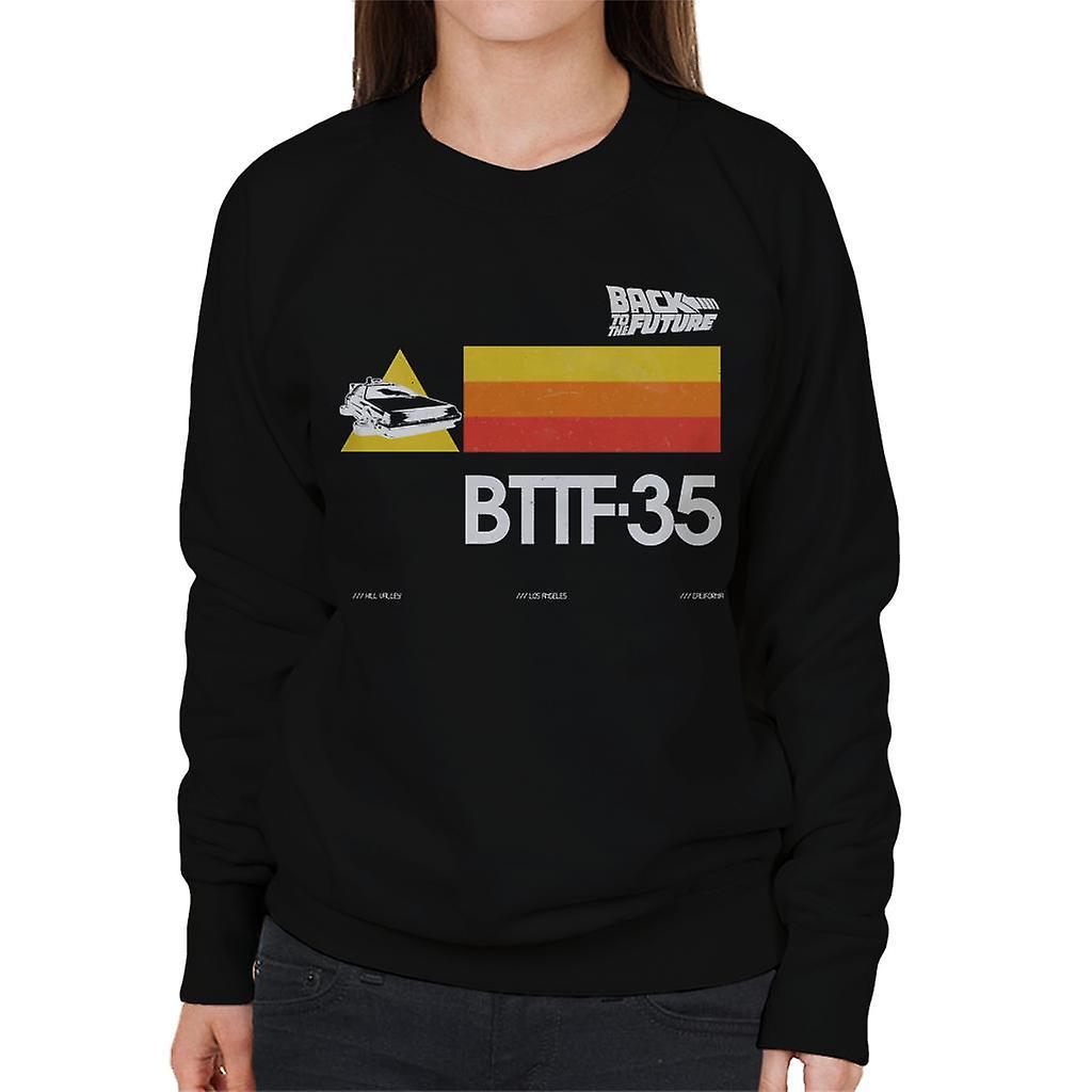 Back to the Future 35th Anniversary Stripes Women's Sweatshirt Black XX-Large