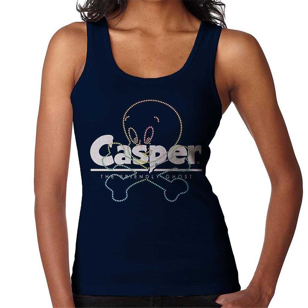 Casper The Friendly Ghost Crossbones Women's Vest Navy Blue Large