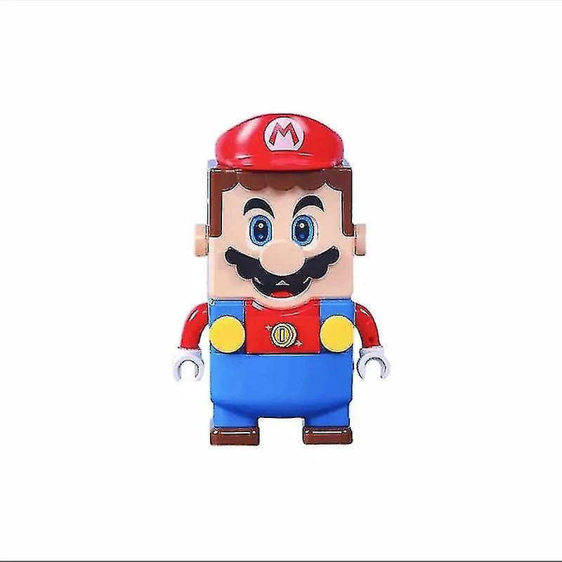 Windo Super Mario Bros Blocks Luigi Buliding Blocks Action Toy Figures Assembly Toys mark box Dolls Children Birthday Gifts spiderman Super Mario B...