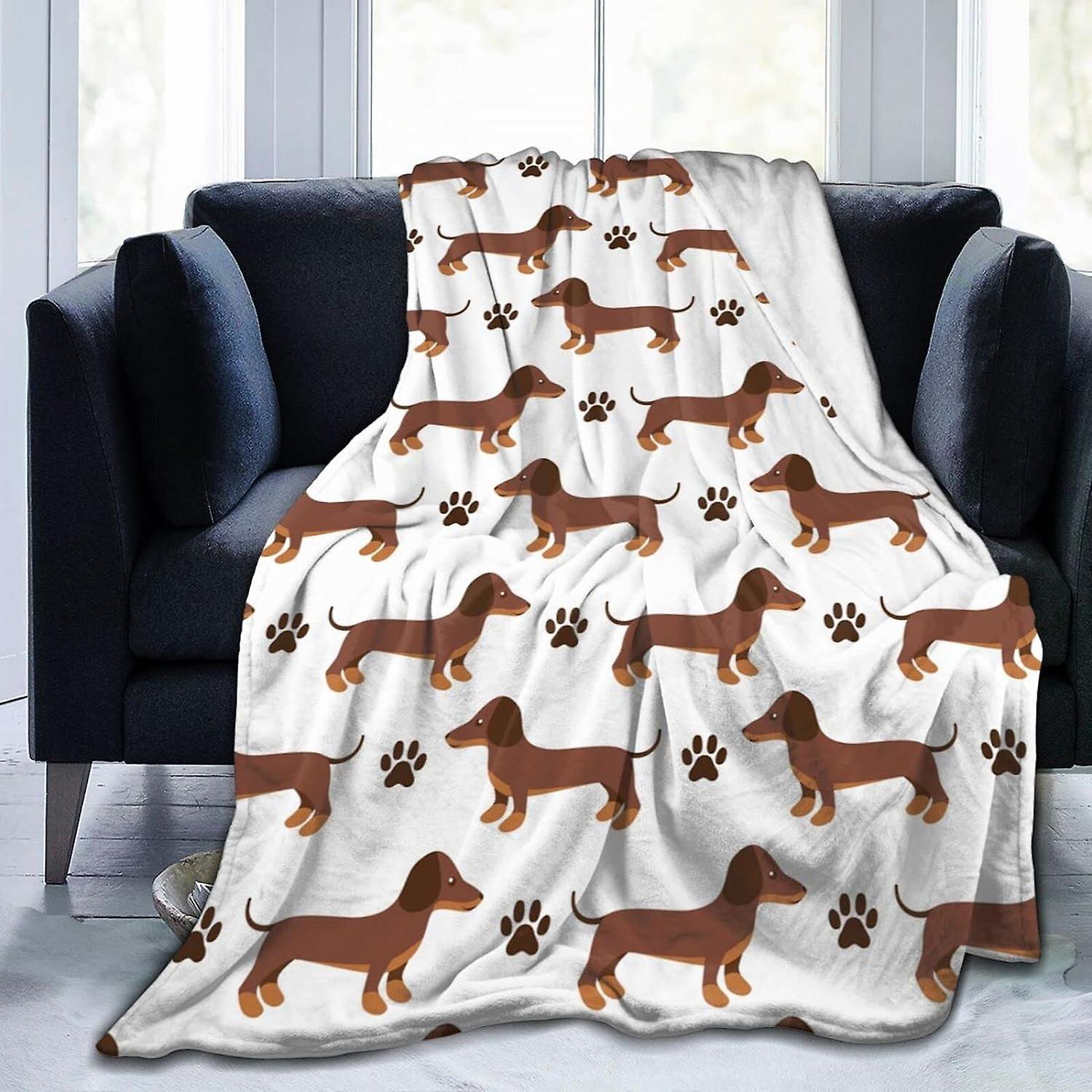 Kerota Throw Blanket Dachshund Flannel Blanket Soft and Comfortable Single Blanket Washable Anti-pilling for Sofa Couch Bedroom 50"x40" 50x40in 125...