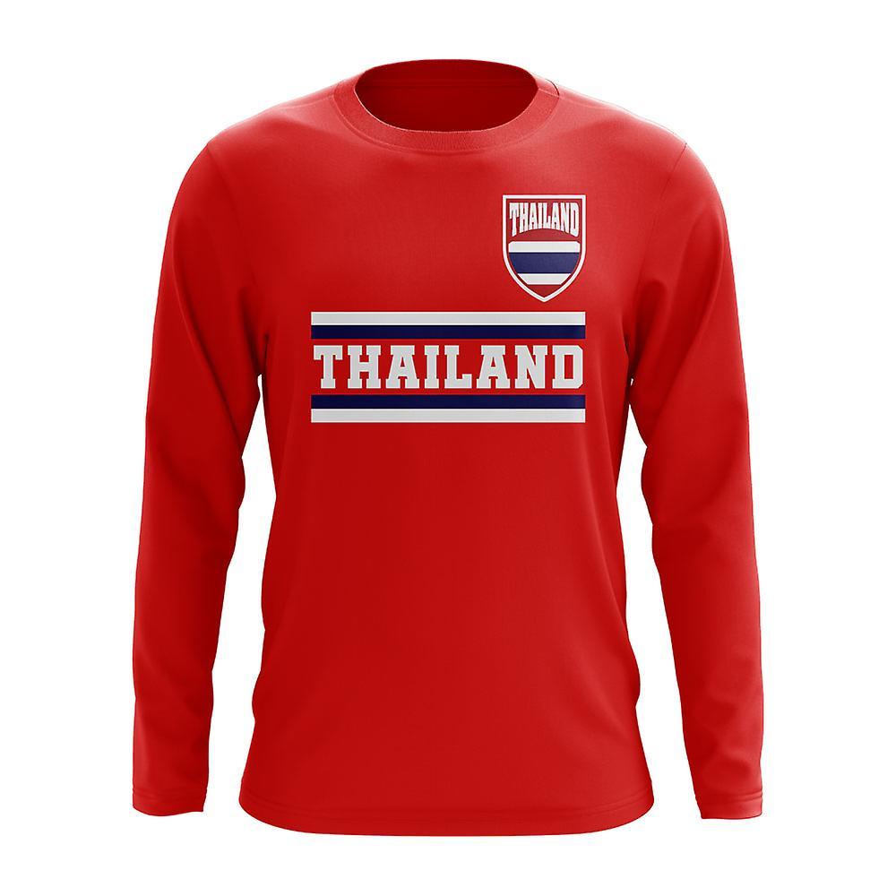 UKSoccerShop Thailand Core Football Country Long Sleeve T-Shirt (Red) XLW