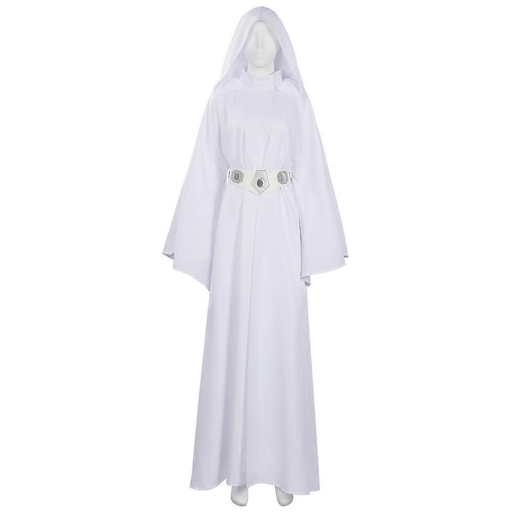 Ghygv Adult Star Princess Leia Cosplay Costume Dress Outfits Halloween Carnival Suit XXL