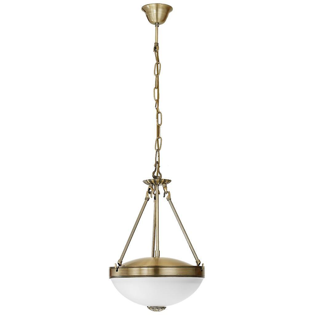 Eglo Lighting Savoy 2 Light Traditional Ceiling Pendant Light Bronzed, E27