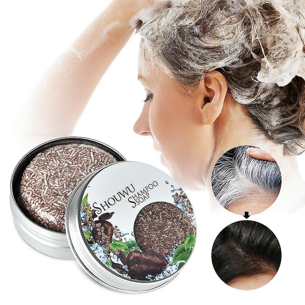 Scaji 3pc Hair Darkening Shampoo Bar Darkening Shampoo Bar Soap Hair Shampoo Gray Hair Reverse Polygonum Essence