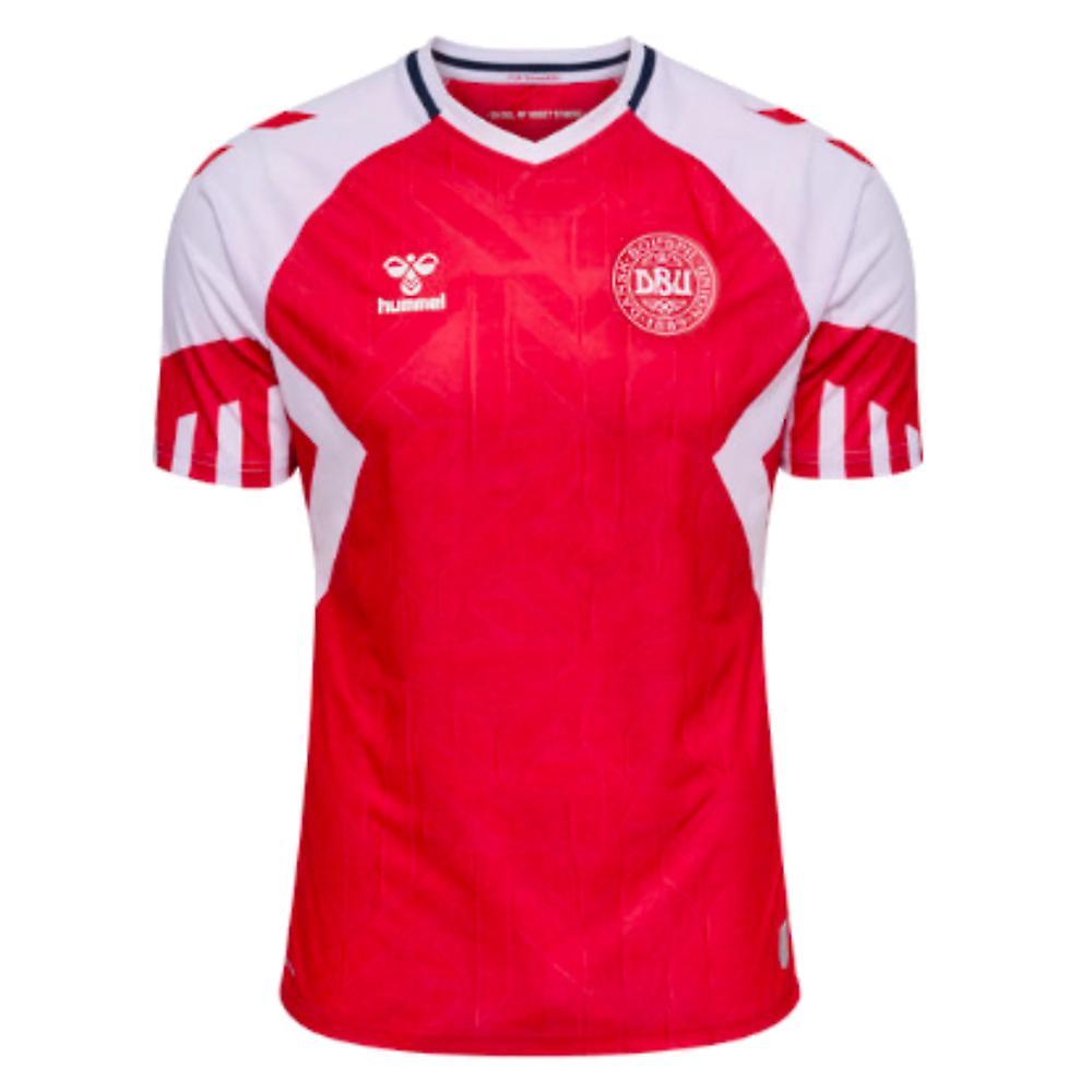 Hummel 2023-2024 Denmark Home Shirt Red Large Adults