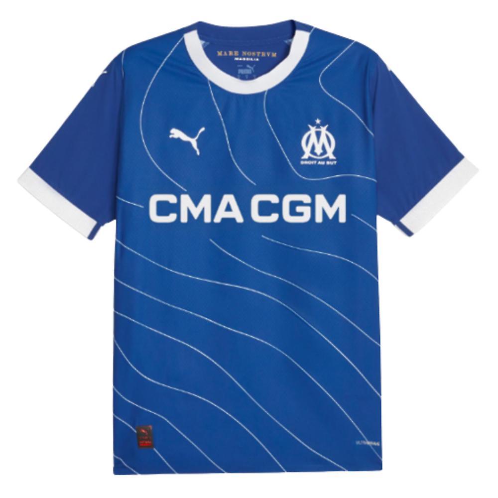 Puma 2023-2024 Marseille Away Shirt Blue XXL Adults