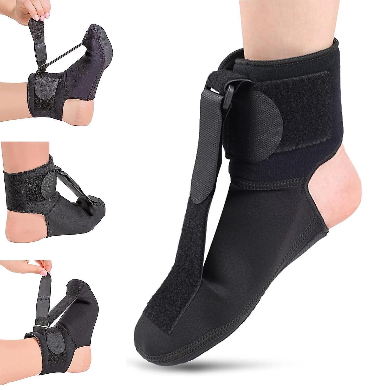 Nspiel Plantar Fasciitis Night Splint Sock, Orthopedic Foot Drop Stretching Brace For Right Left Foot, Orthotic Stretcher Support Relief Foot Drop M