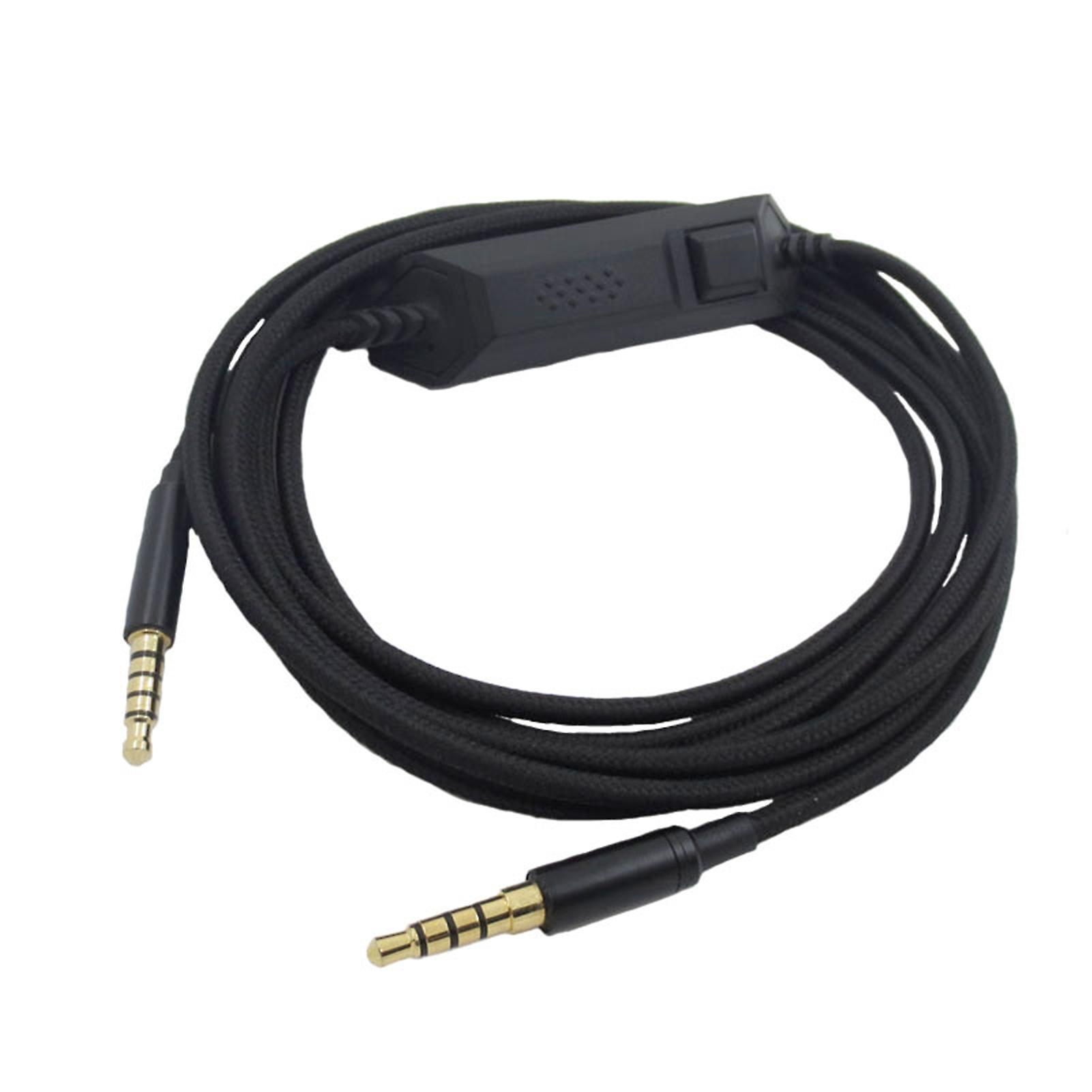 Leadrop 2m Gaming Headphone Cord Headset Earphone Wire 3.5mm Audio Cable for Logitech G233 G433 G PRO X Black