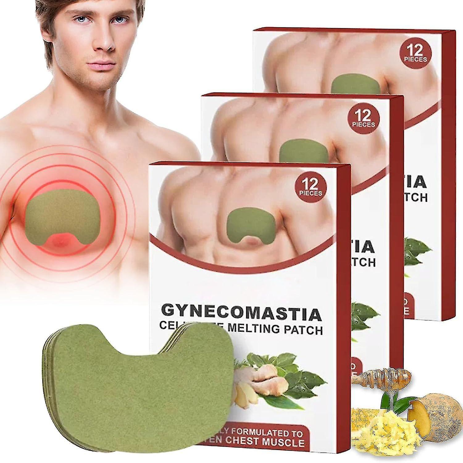 Sszfv Gynecomastia Cellulite Melting Patch, Gynecomastia Cellulite Melting Patch,gynecomastia Tightening Ginger Patch,chest Belly Fat Remove For Me...