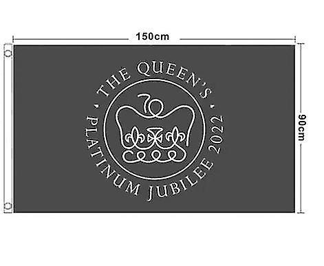 Tianzun Queen Platinum Jubilee Flag 3x5ft, Mourning Queen Flag Banner In Memoriam Her Majesty Queen Elizabeth Ii Flag 3x5 FT