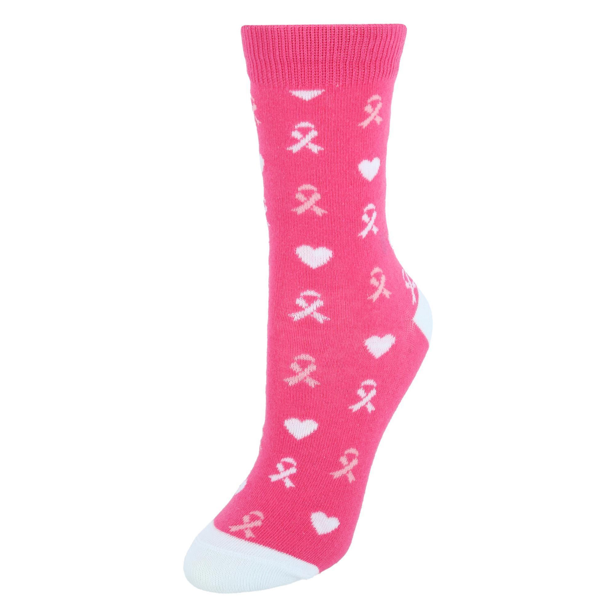 CTM_ CTM  Breast Cancer Awareness Novelty Socks (Women) Pink one size