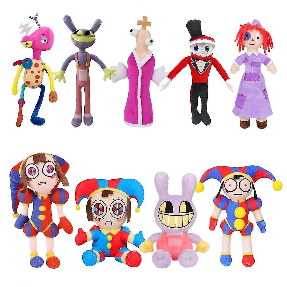 Elciaicle Cartoon The Amazing Digital Circus Pomni Jax Stuffed Plush Doll Toys Xmas Gifts G