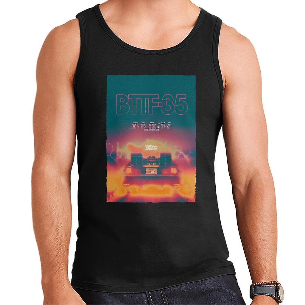 Back to the Future Delorean 35 Electric Flames Men's Vest Black X-Large