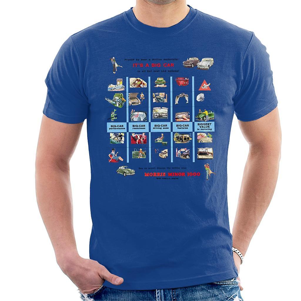 Morris Advert Design British Motor Heritage Men's T-Shirt Royal Blue Large