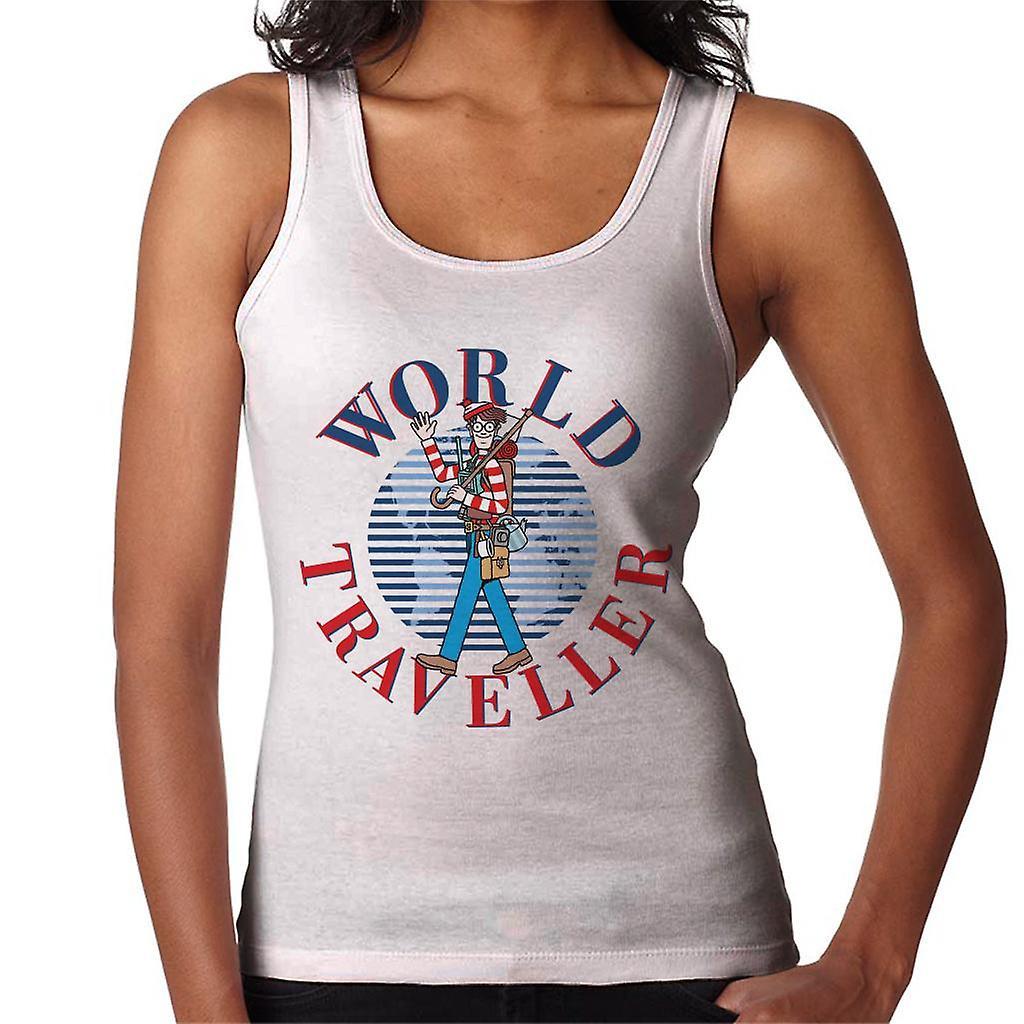 Wheres Wally Where's Wally World Traveller Women's Vest White XX-Large