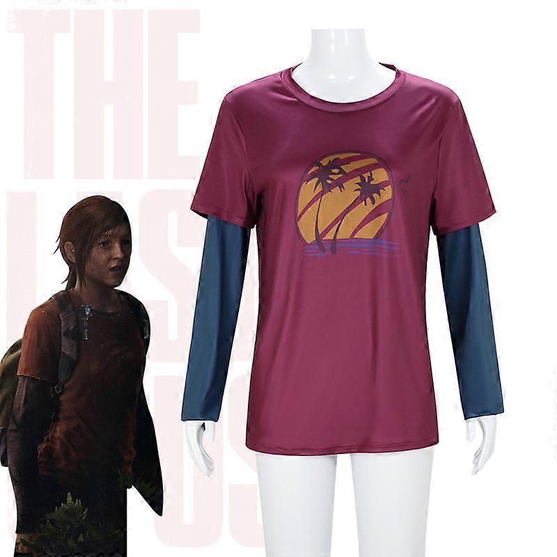 Ghygv The Last of Us Ellie Cosplay Costume Shirt Women Girls Ellie Fantasia Carnival Suit Clothes 110CM