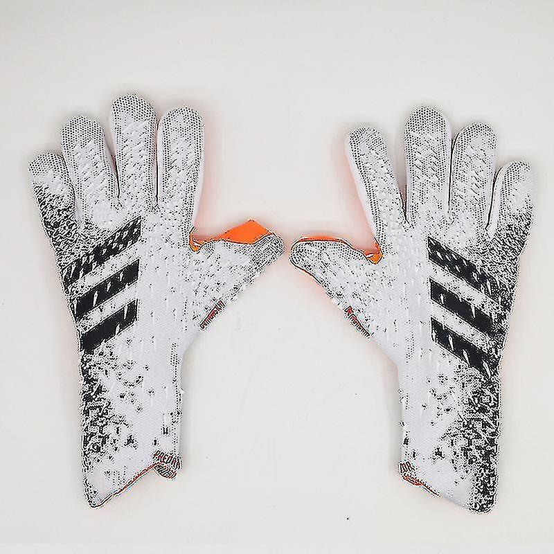 Exsha Goalkeeper Gloves Premium Quality Football Goal Keeper Gloves Finger Protection White Orange 8