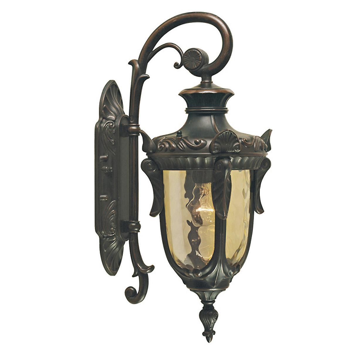 Philadelphia 1 Light Outdoor Small Wall Lantern Light Old Bronze IP44 E27