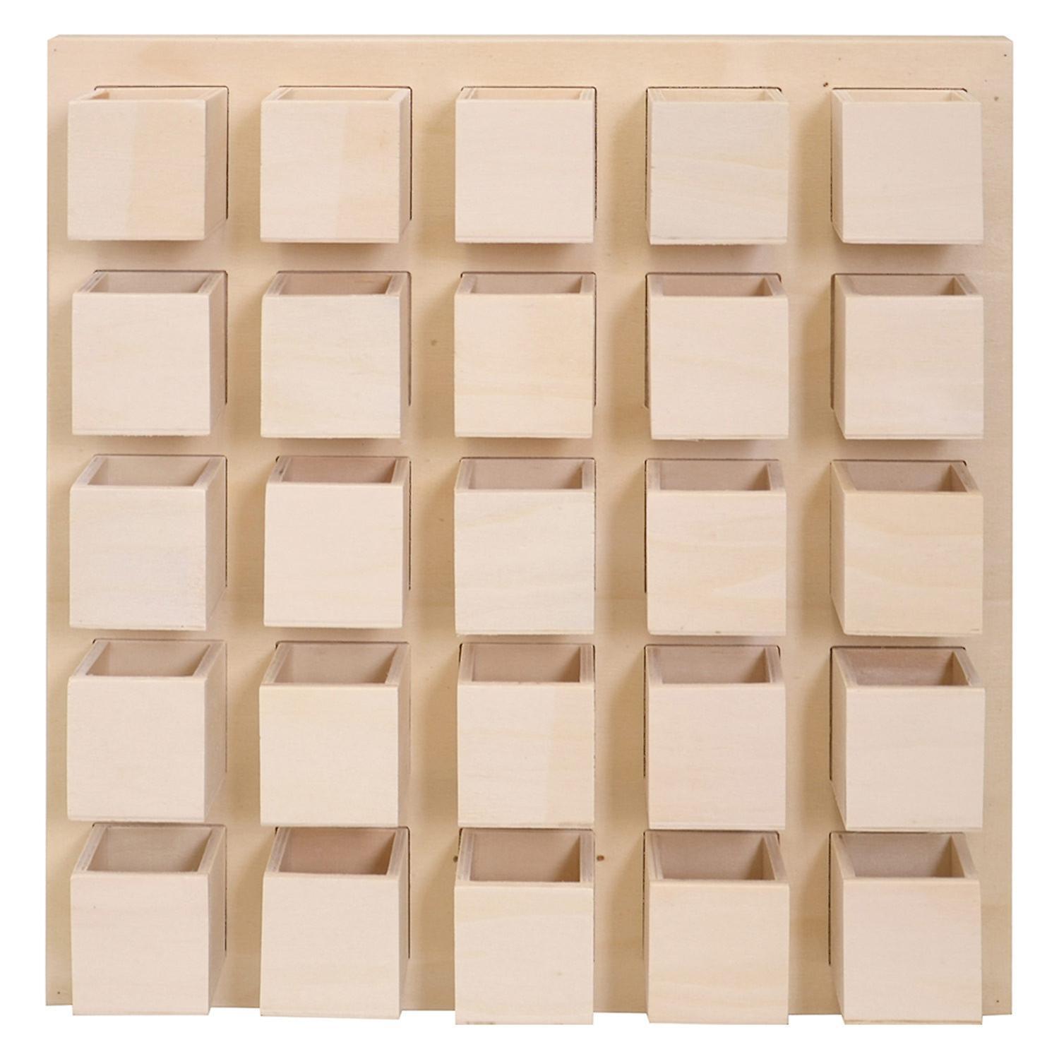 Artemio Advent calendar with magnetic boxes 36 x 36 cm Beige 36 x 36 x 7,5 cm