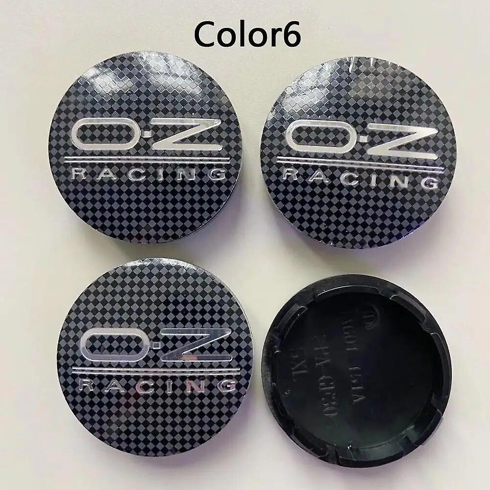 Hikig 4pcs 14 Colors 56mm Oz Racing Car Wheel Center Hub Caps Wheel Center Cap Rim Caps Emblems Hubcaps Badges Car Accessories color6