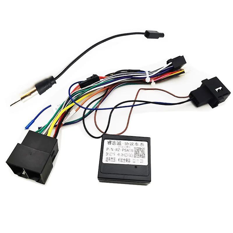 JIULUNET ISO Radio Wiring Harness CANBus Car Android Head Unit Cable Adapter for Peugeot 308 Citroen C4