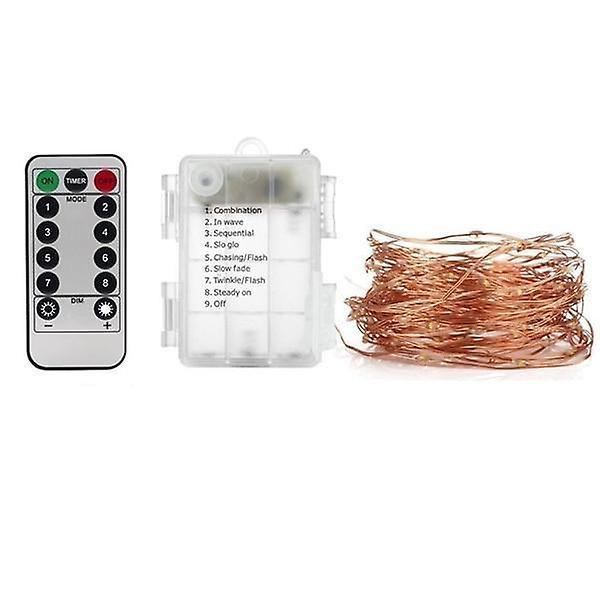 Slowmoose 100led Remote Control Timer, Twinkle String Fairy Lights warm white 10m 100led