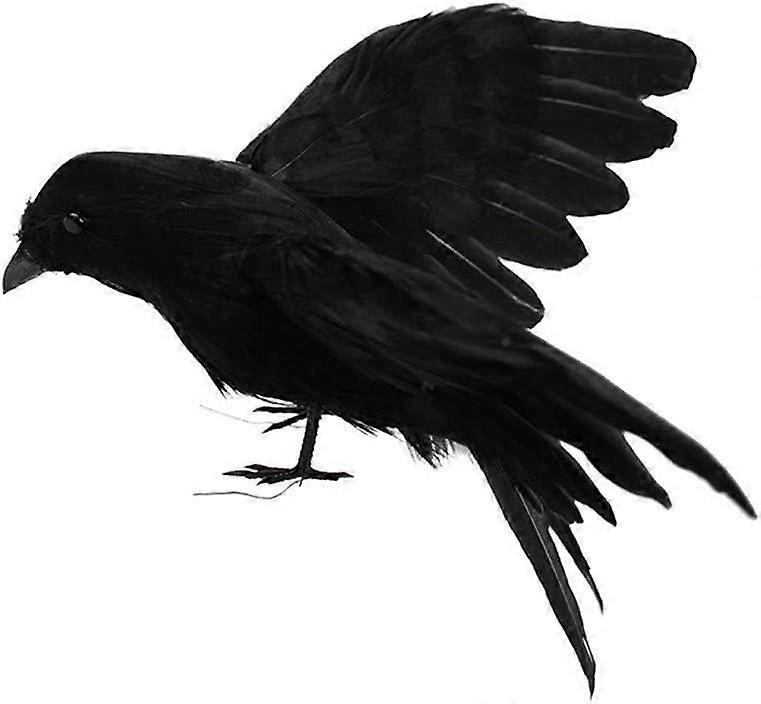 Shindat Feathered Crows Looking Realistic Crow, Black Feathered