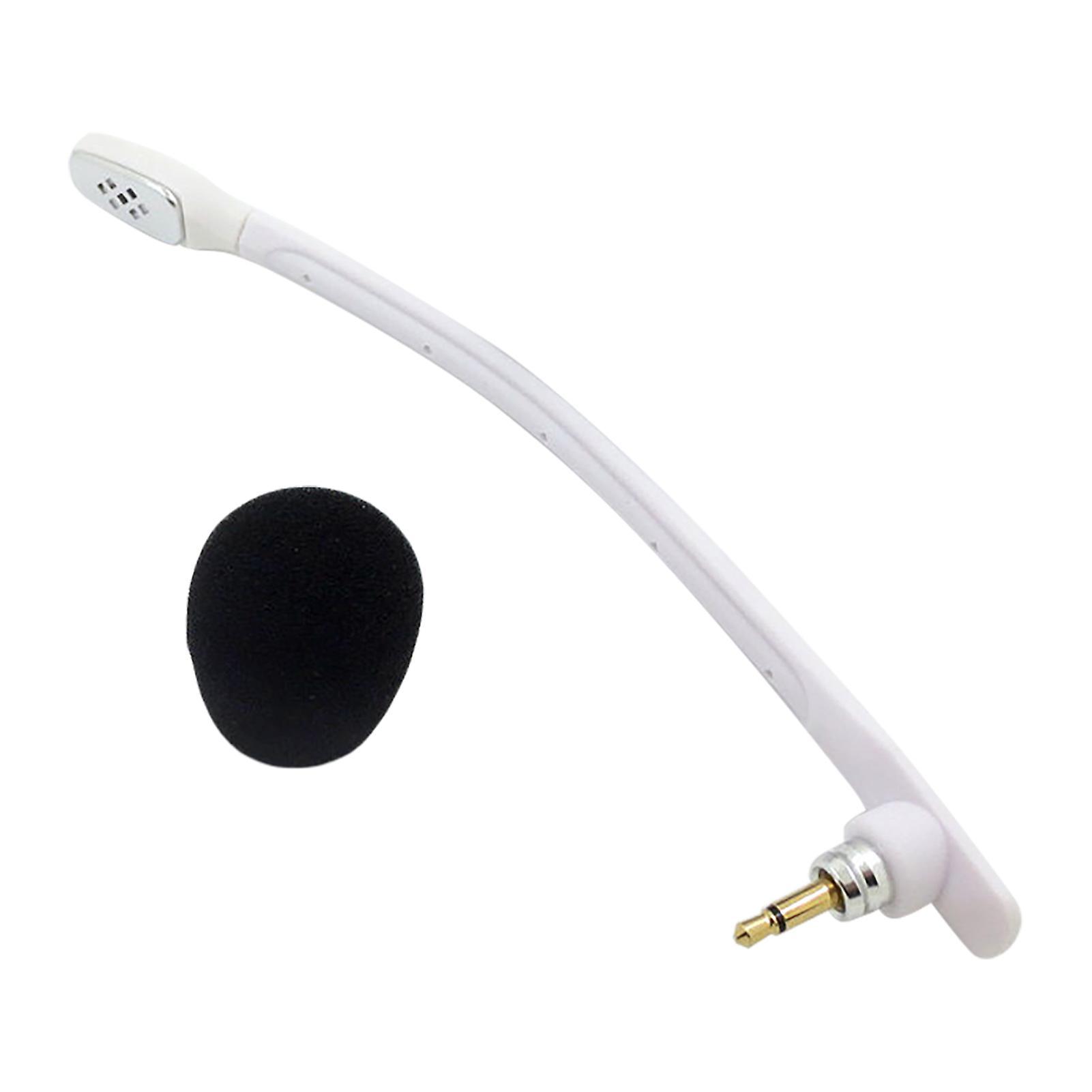 Naievear Replacement Microphone Detachable Plug And Play Bendable Noise Reduction Replacement Headphone Mic Boom For Logitech Astro A40 White