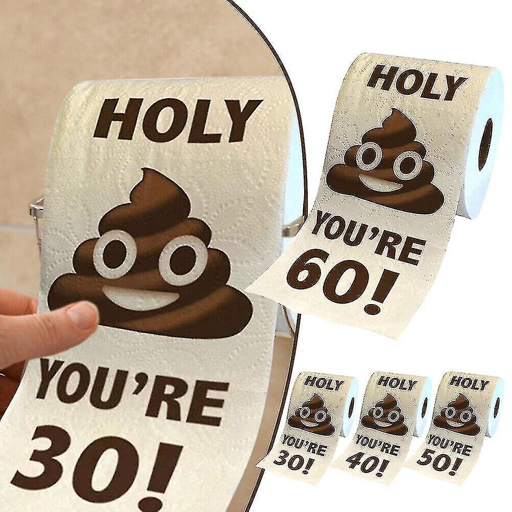 Snniv Funny Toilet Paper 30th-80th Gifts Roll Birthday Decoration For Women Men Gift 60th Birthday