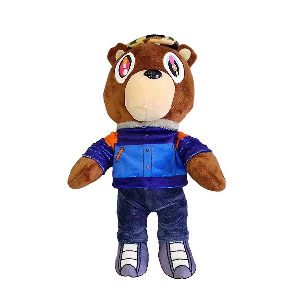 Manchalk 2023 Fashion Kanye Teddy Bear Plush Doll Stuffed Animal West Graduation Bear Collection Adult Kids Fans Gift Plushie Toy E